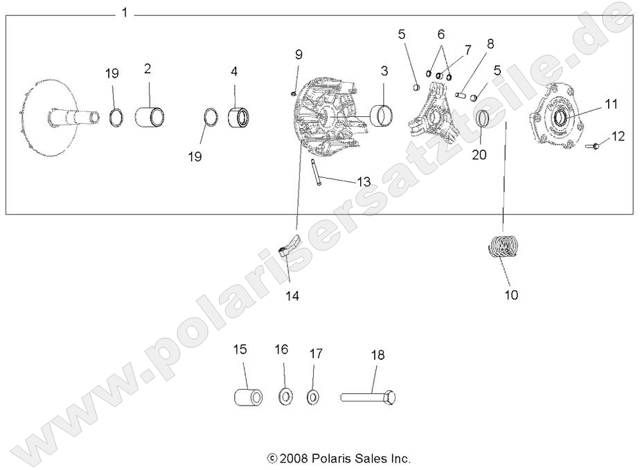 DRIVE TRAIN, PRIMARY CLUTCH DRIVE TRAIN, PRIMARY CLUTCH