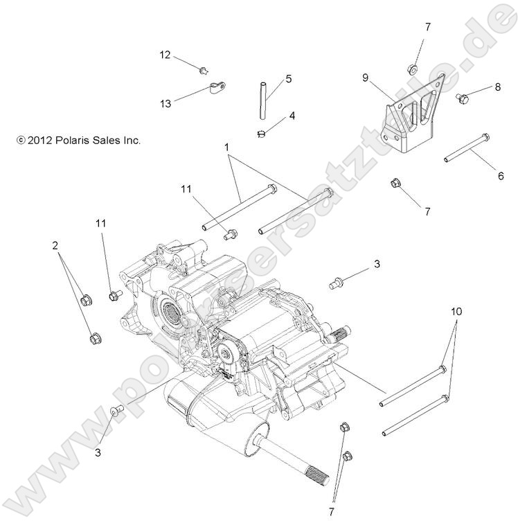 DRIVE TRAIN, MAIN GEARCASE MOUNTING DRIVE TRAIN, MAIN GEARCASE MOUNTING