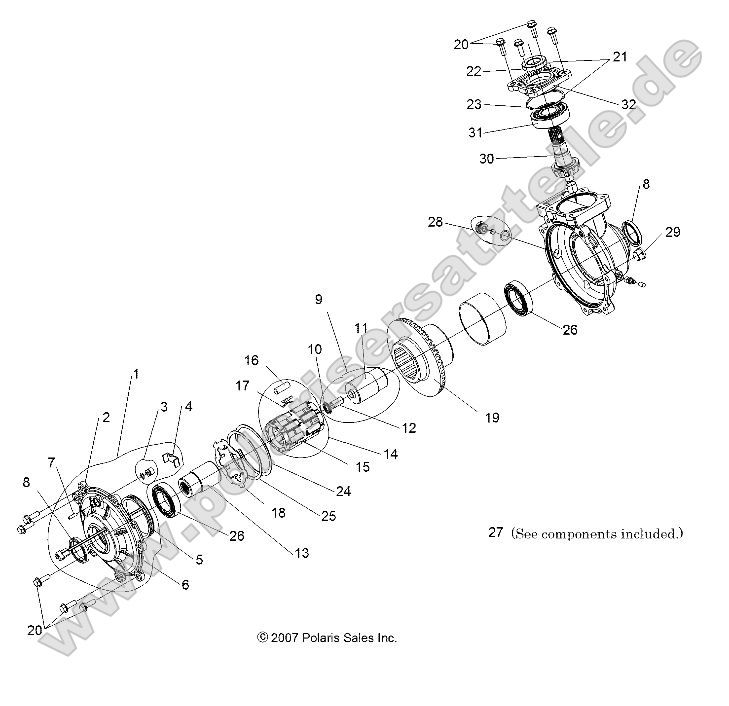 Drive Train, Front Gearcase internals
