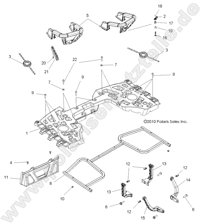 BODY, REAR RACK ASM. BODY, REAR RACK ASM.