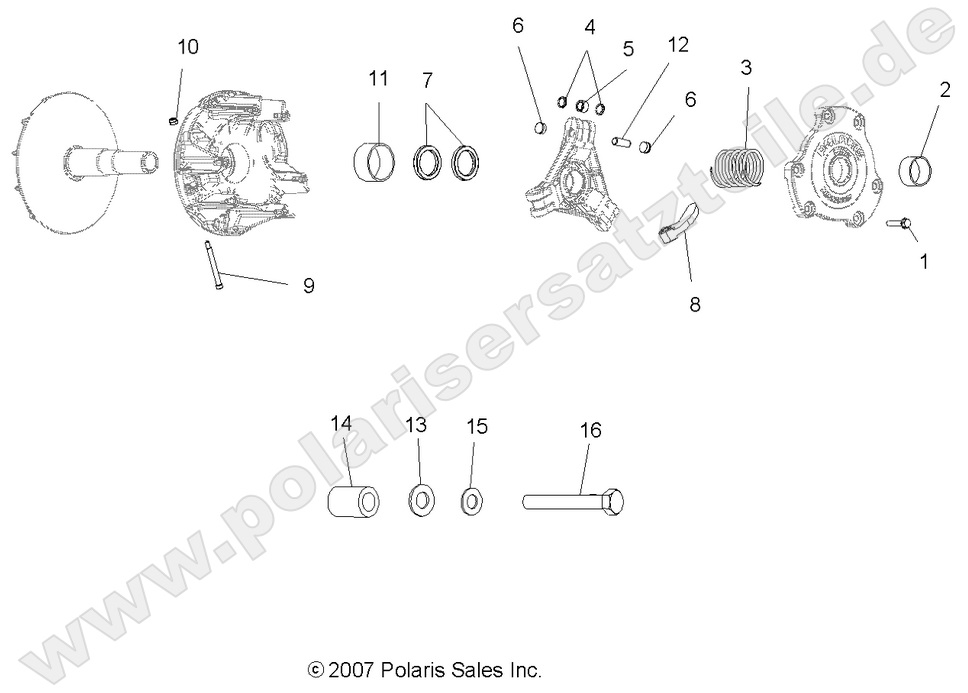 DRIVE TRAIN, PRIMARY CLUTCH DRIVE TRAIN, PRIMARY CLUTCH