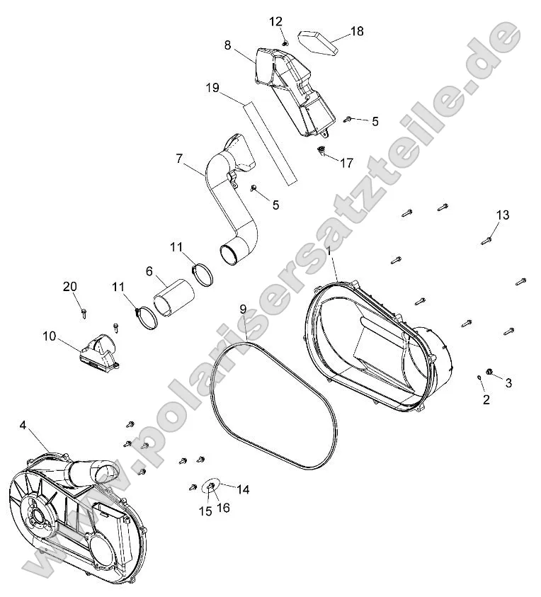 Drive Train, Clutch Cover and Ducting Drive Train, Clutch Cover and Ducting