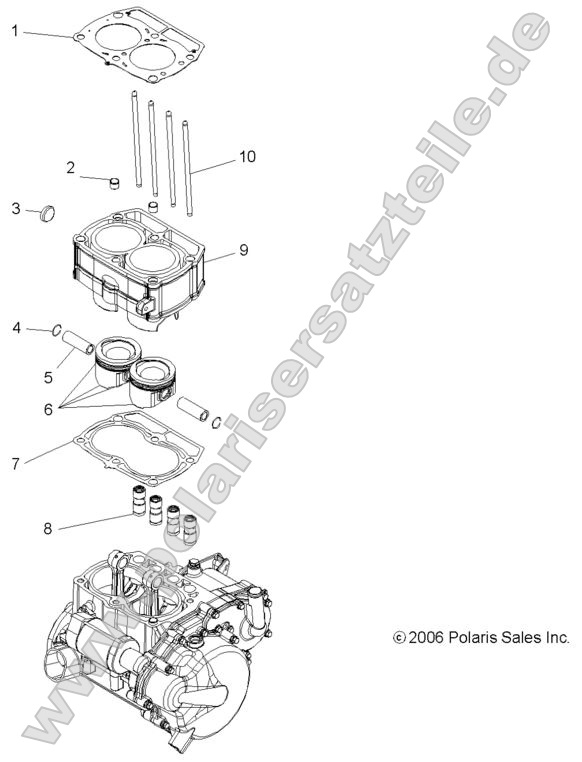 Engine, Piston and Cylinder