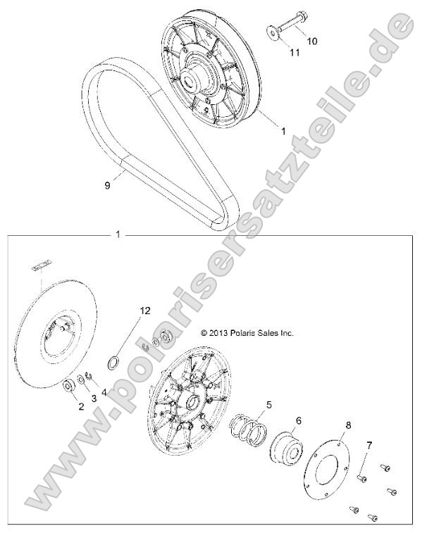 Drive Train, Secondary Clutch Drive Train, Secondary Clutch