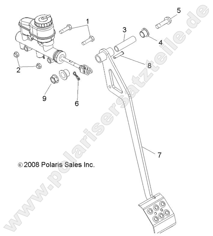 BRAKES, PEDAL AND MASTER CYLINDER MOUNTING