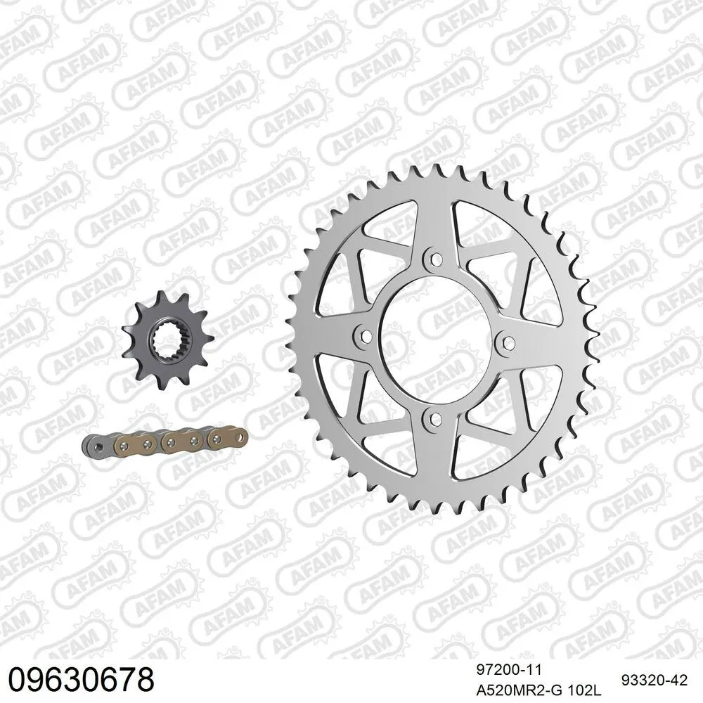 09630678 AFAM Kettensatz Aluminium 520 MR2-G 11x42 - Gasgas TXT 300 Pro Racing 2015-18 - 09630678