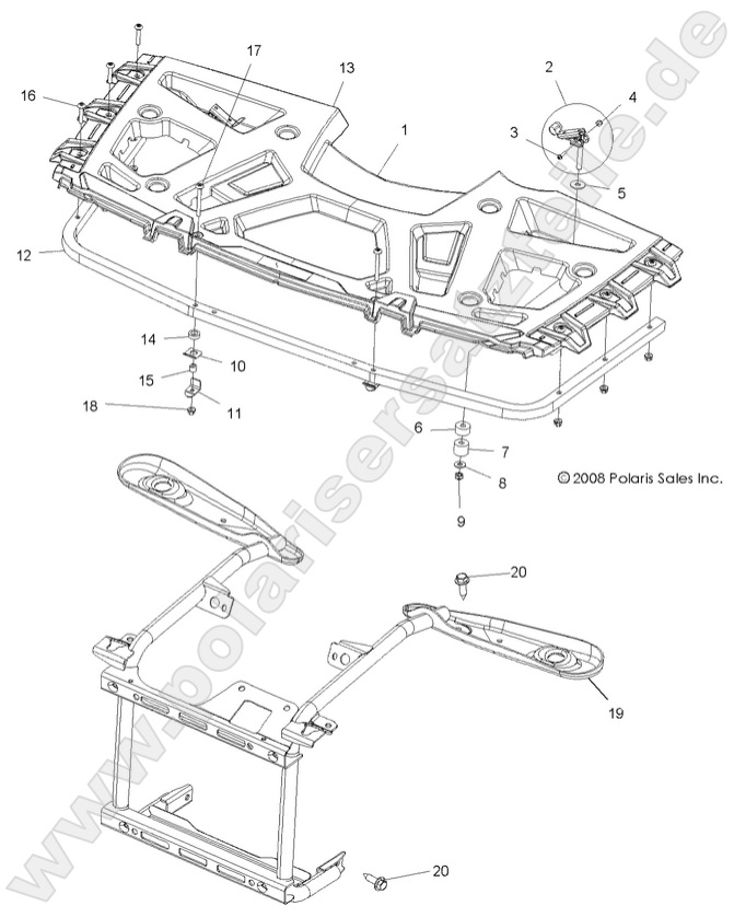 BODY, FRONT RACK BODY, FRONT RACK