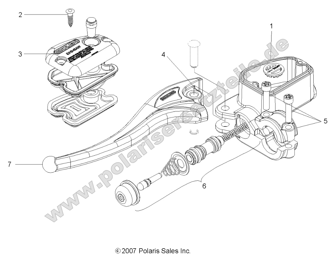 Brakes, Front Brake Lever and LH Master Cylinder Brakes, Front Brake Lever and LH Master Cylinder