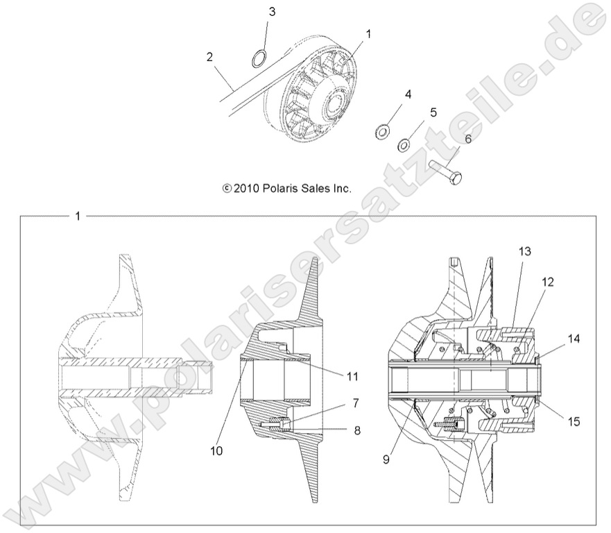 DRIVE TRAIN, SECONDARY CLUTCH DRIVE TRAIN, SECONDARY CLUTCH