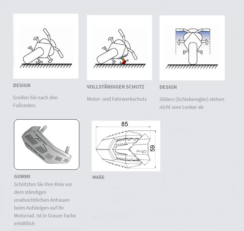 Puig_R19_Crashpad_Daten_2 Puig Sturzpads R19 Crash Pads schwarz Suzuki GSX-R 1000 /R 2017-