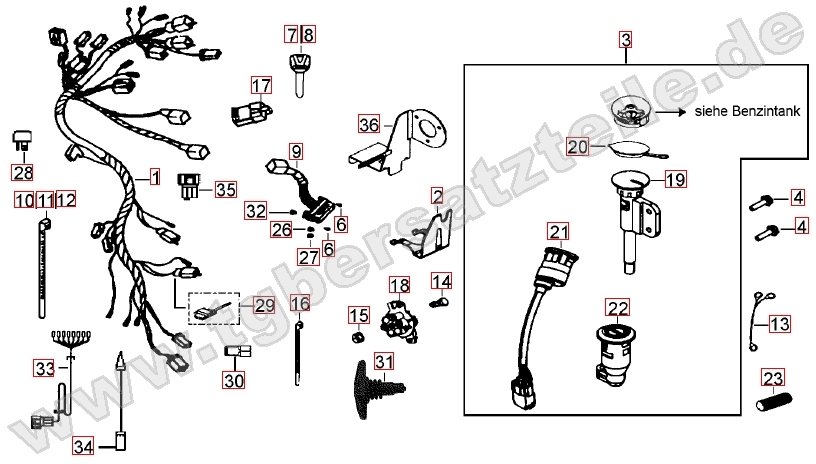 Kabelbaum - Schlosssatz Kabelbaum - Schlosssatz