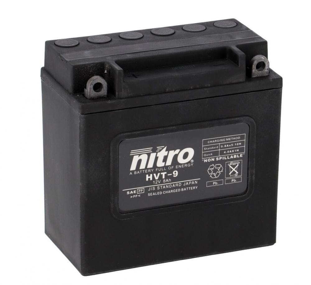Nitro_HVT_09_SLA_Batterie Nitro HVT 09 SLA AGM Gel Batterie 12V 8AH 130A - Einbaufertig (66006-70 YB7-A CB7-A)