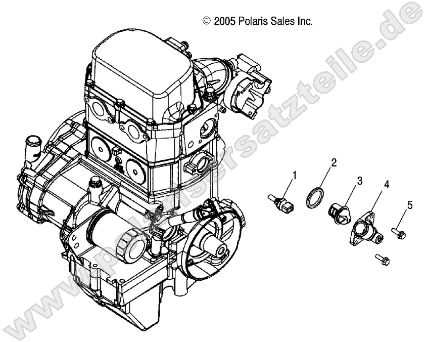 ENGINE, MANIFOLD and THERMOSTAT