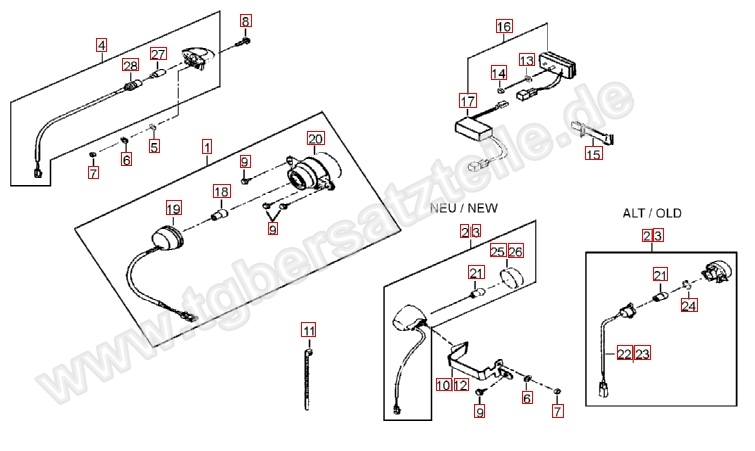 Rücklicht-Blinker hinten