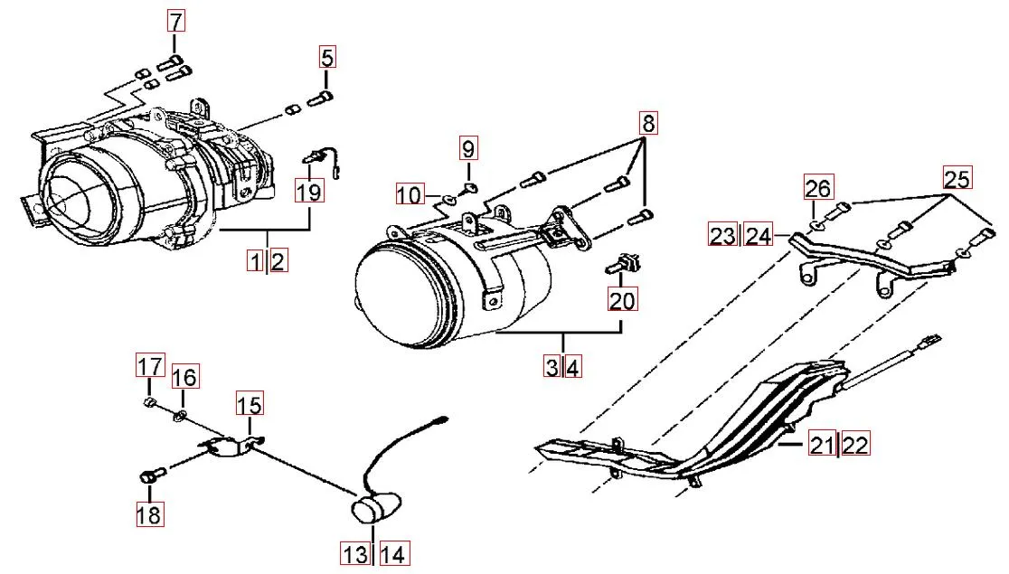Scheinwerfer - Blinker vorne Scheinwerfer - Blinker vorne
