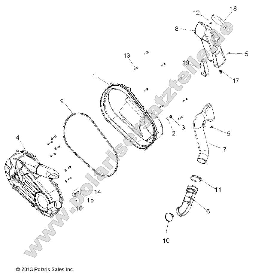 Drive Train, Clutch Cover and Ducting Drive Train, Clutch Cover and Ducting