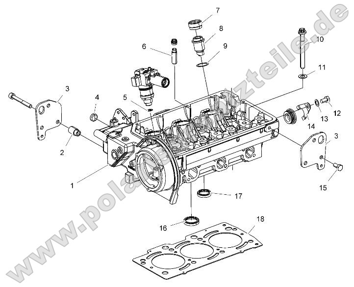 Engine, Cylinder Head and Precombustion Chamber