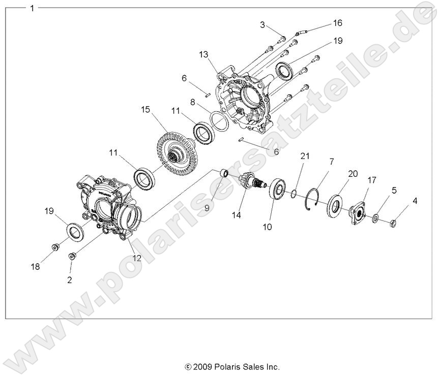 DRIVE TRAIN, REAR GEARCASE INTERNALS DRIVE TRAIN, REAR GEARCASE INTERNALS