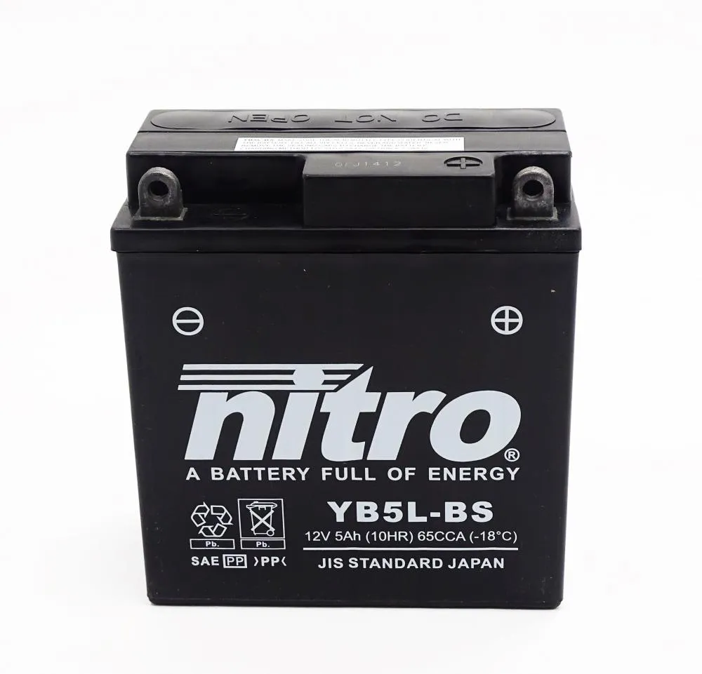 Nitro_NB5L_BS__YB5L_B_AGM_Batterie_12V_5AH___Einbaufertig__1 Nitro NB5L-BS / YB5L-B AGM Batterie 12V 5AH - Einbaufertig (12N5-3B)