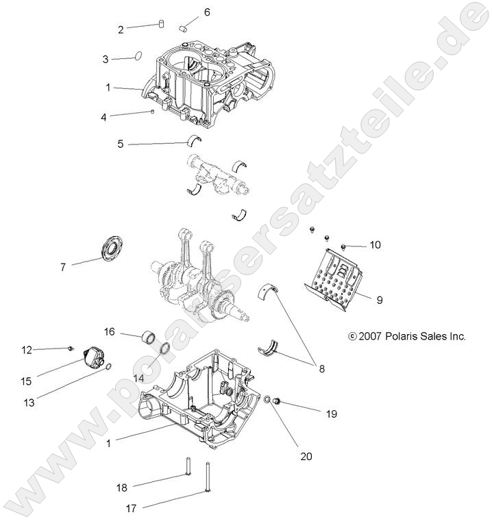 ENGINE, CRANKCASE ENGINE, CRANKCASE