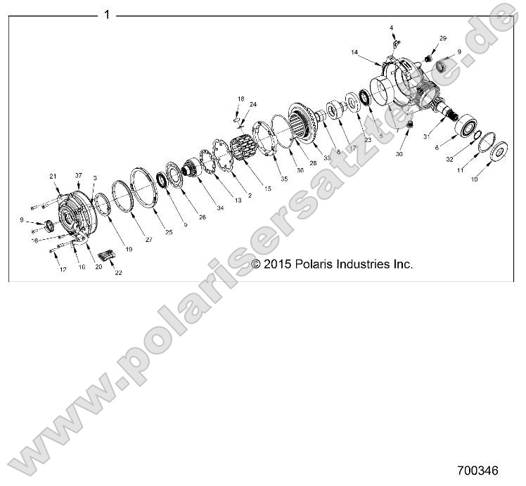 Drive Train, Front Gearcase Internals (700346)