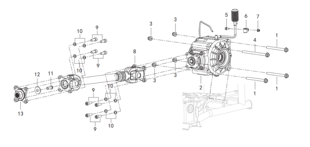 Differentialgetriebe hinten