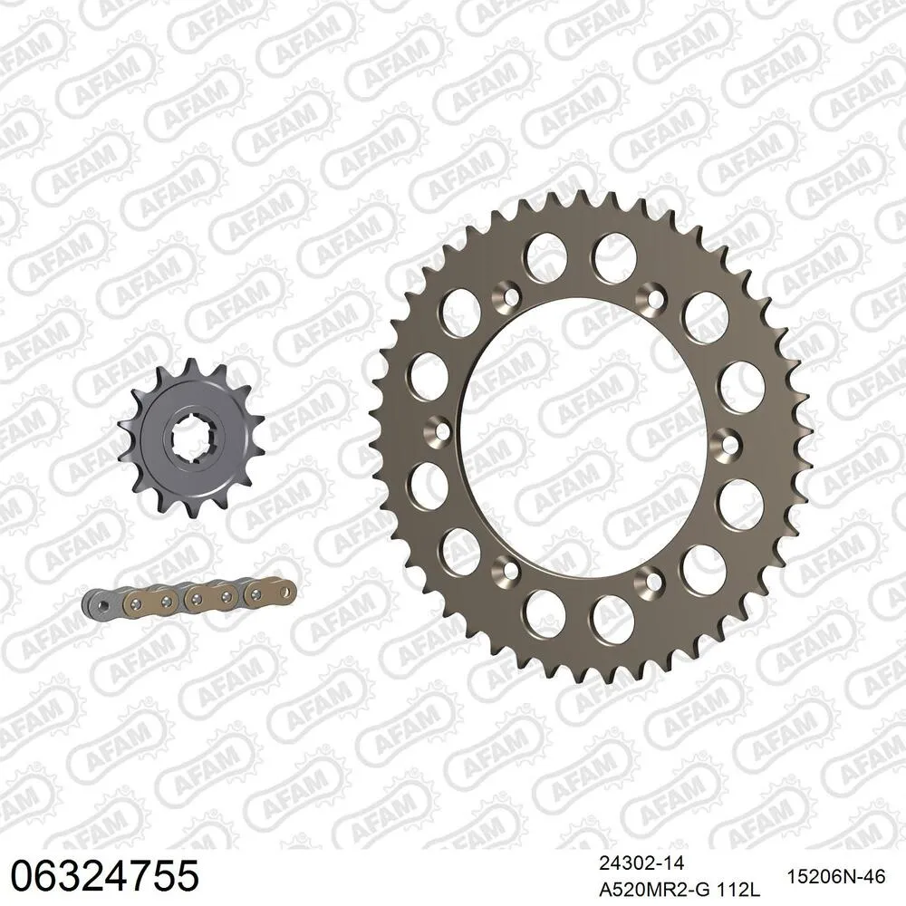 AFAM Kettensatz Aluminium 520 MR2-G 14x46 - Husqvarna WRK 240 1990-91 - 06324755