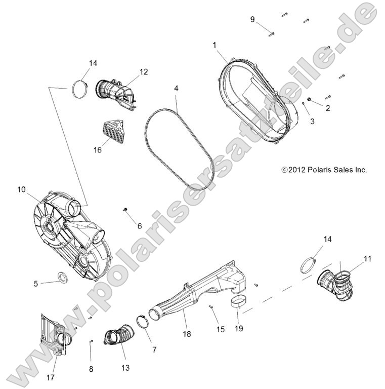 Drive Train, Clutch Cover and Ducting