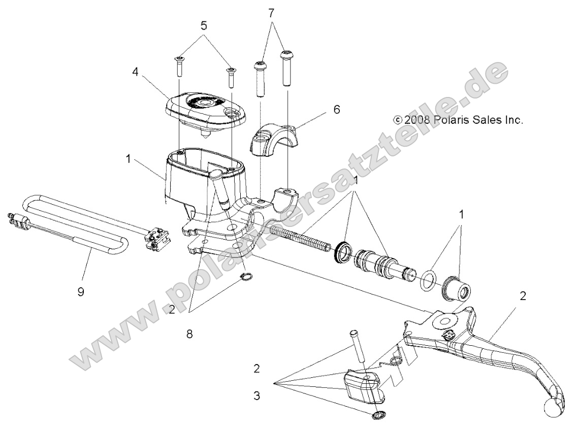 Brakes, Front Brake Lever and Master Cylinder
