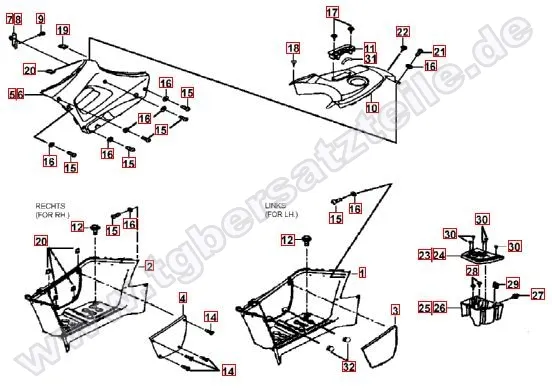 Fussstützen und Tankabdeckung Fussstützen und Tankabdeckung