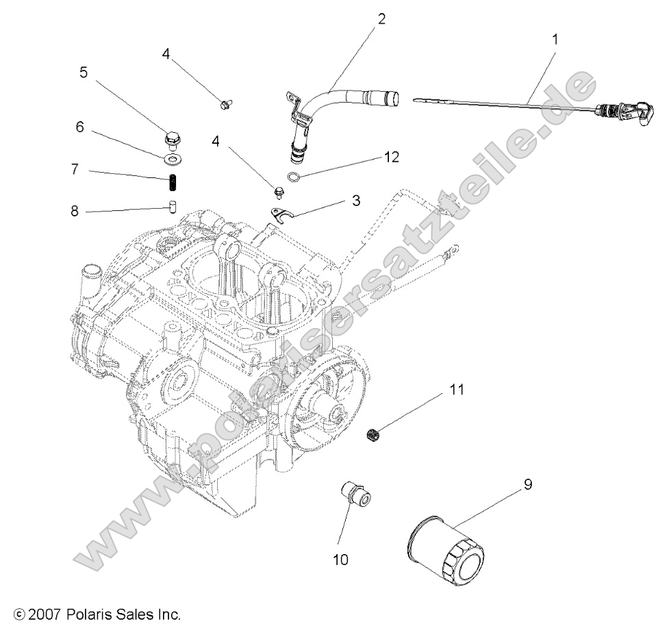 Engine, Dipstick and Oil Filter Engine, Dipstick and Oil Filter