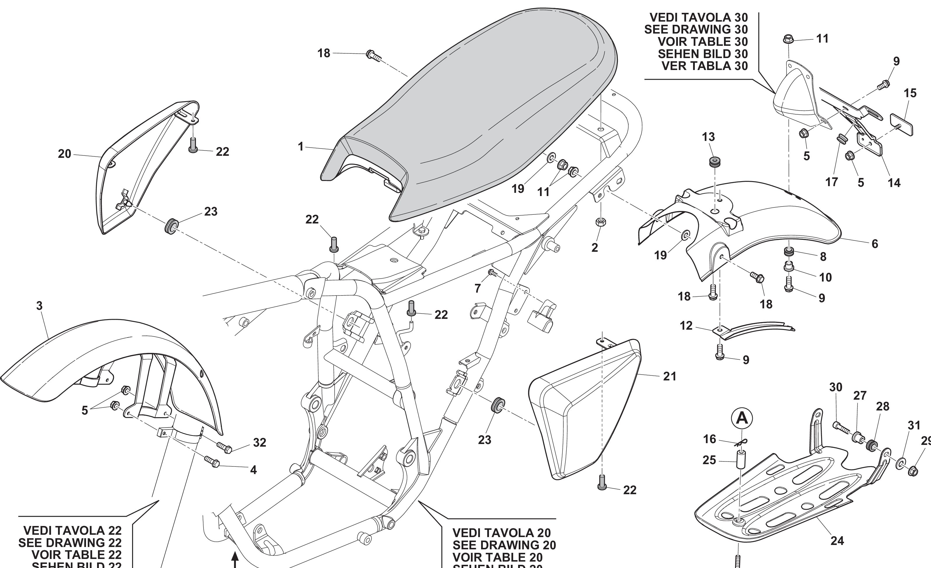 Sitzbank / Schutzblech hinten Sitzbank / Schutzblech hinten