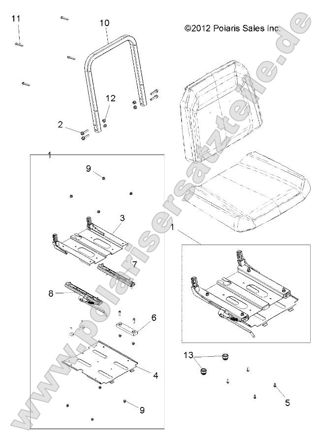Body, Slider, Drivers Seat Body, Slider, Drivers Seat