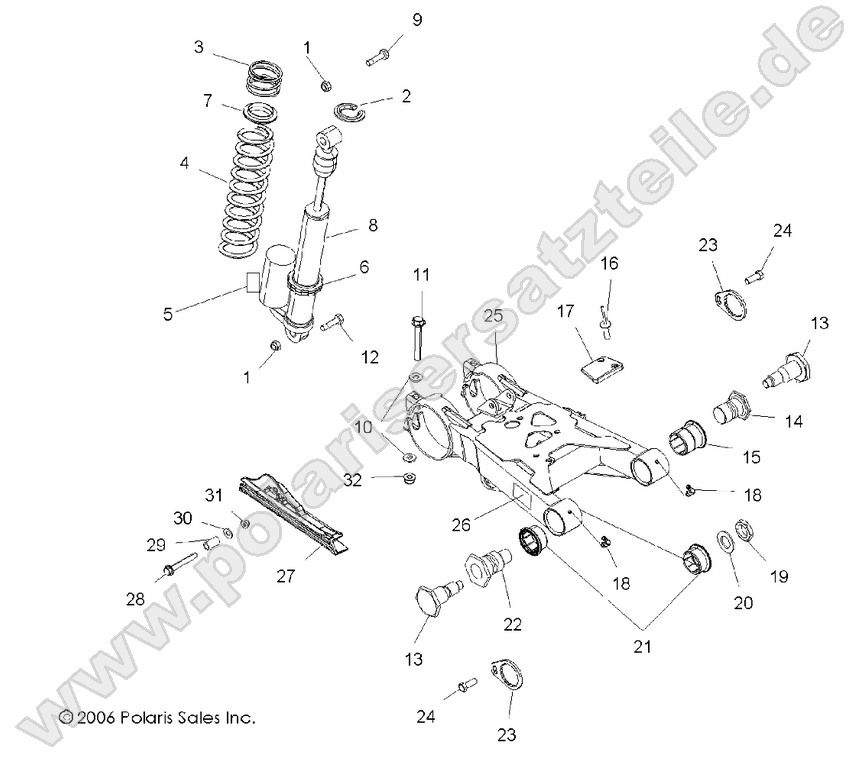 SUSPENSION, REAR SUSPENSION, REAR