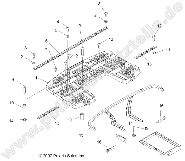 BODY, REAR RACK ASM. BODY, REAR RACK ASM.