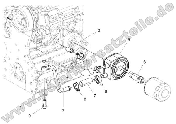 Engine, Oil Cooling System
