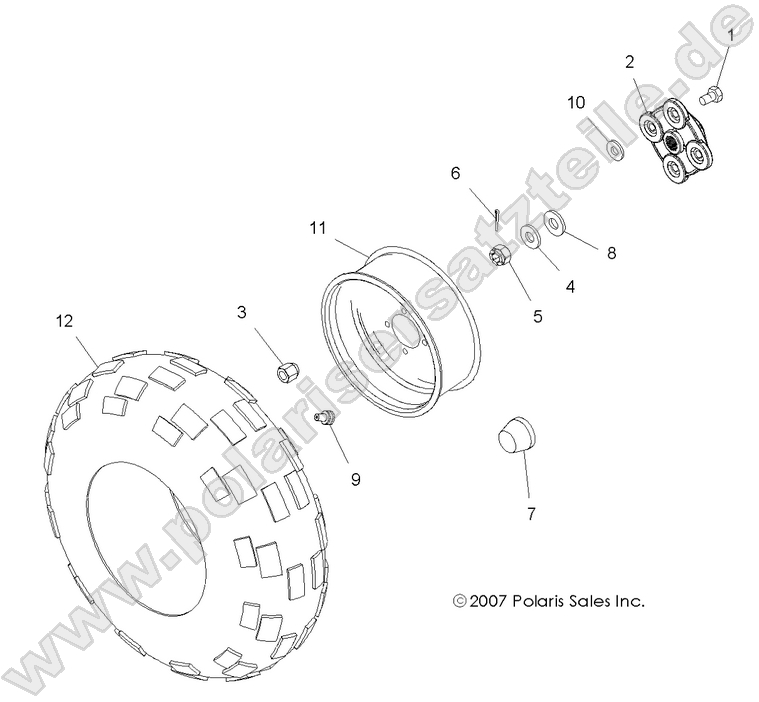 WHEEL, REAR WHEEL, REAR
