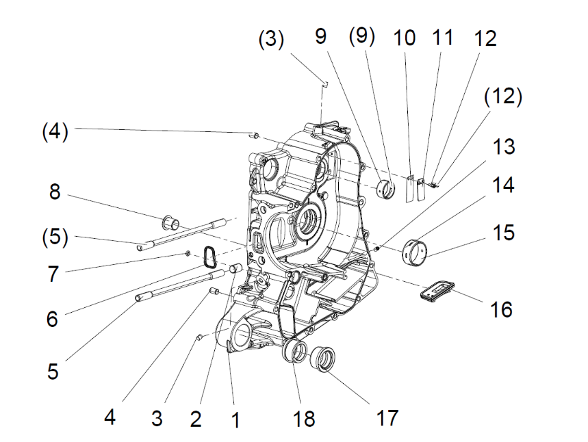Kurbelgehäuse - rechts