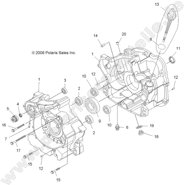 ENGINE, CRANKCASE ENGINE, CRANKCASE