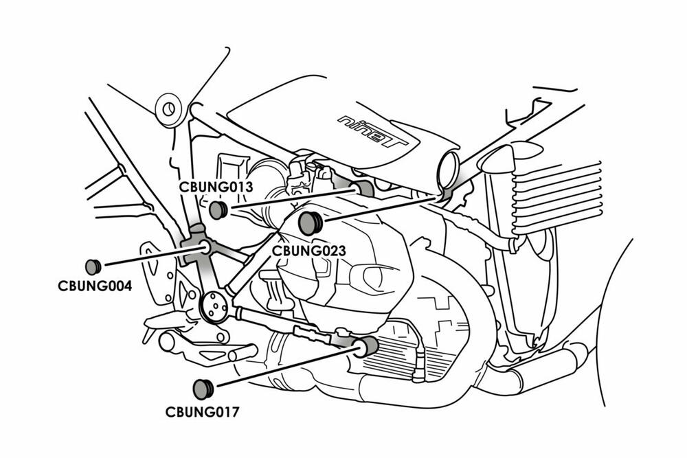 PUIG VERKKLEIDUNGSTOPFEN BMW R NINE T/PURE/RCER/URBAN - 9664N