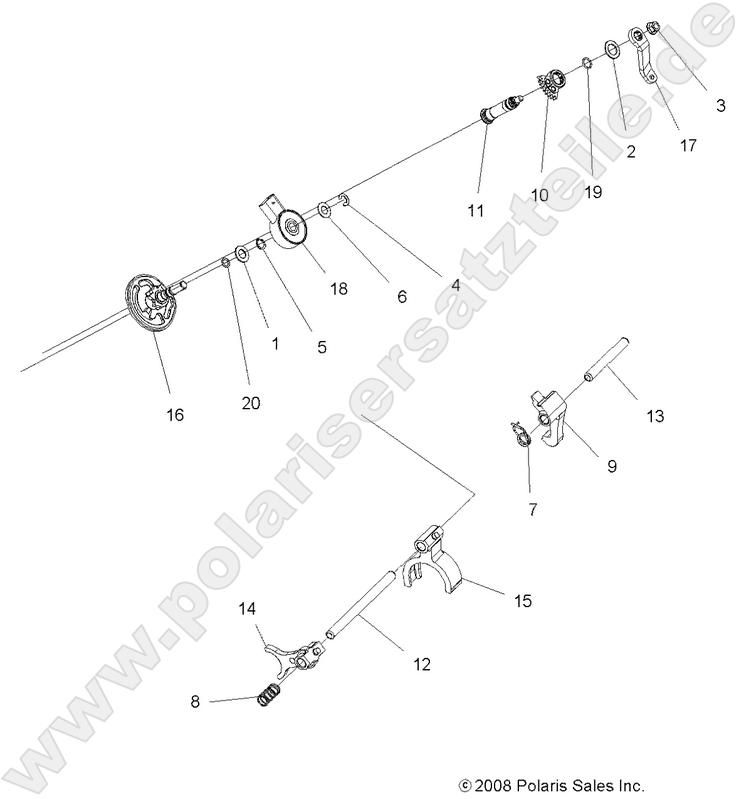 DRIVE TRAIN, MAIN GEARCASE SHIFT FORKS (Built 3/01/11 and Before) DRIVE TRAIN, MAIN GEARCASE SHIFT FORKS (Built 3/01/11 and Before)