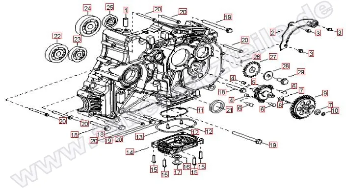 Motorgehäuse rechts