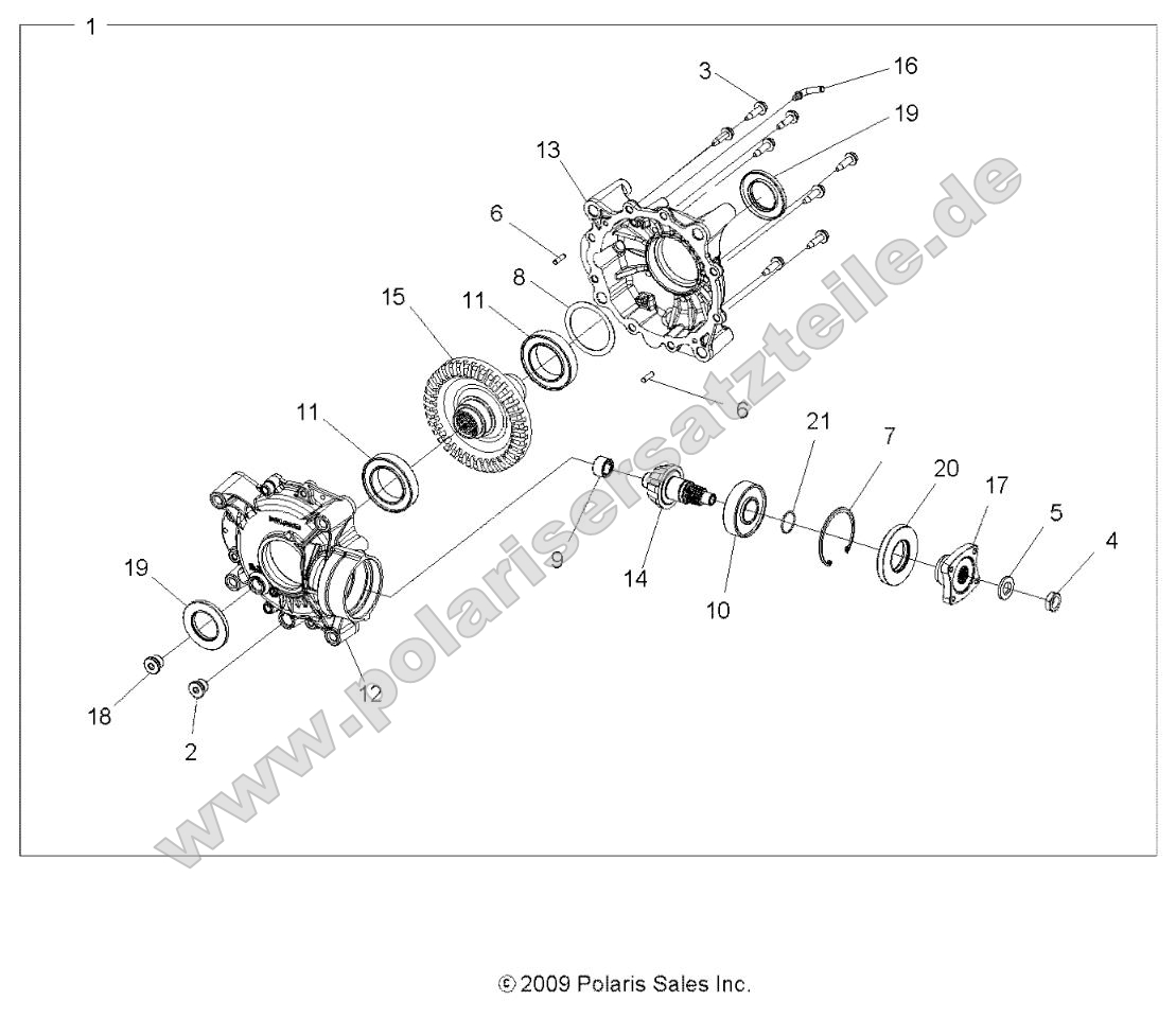Drive Train, Rear Gearcase Internals Drive Train, Rear Gearcase Internals