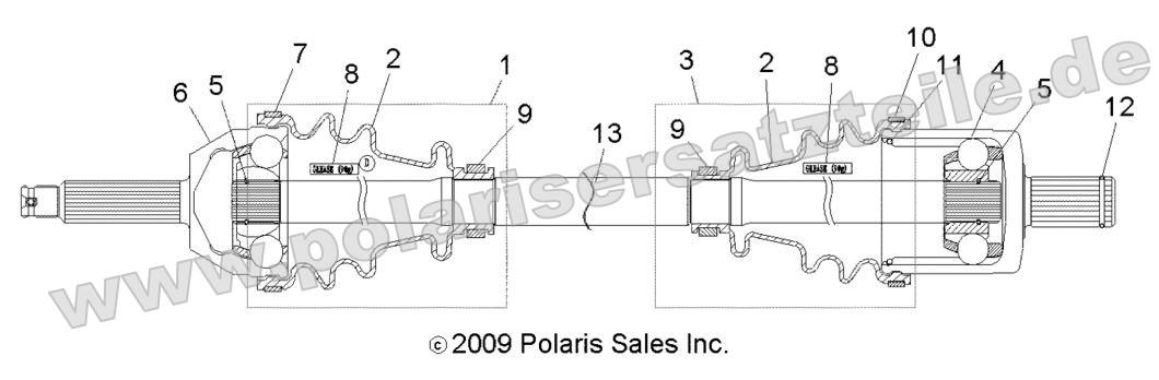 Drive Train, Front Drive Shaft Drive Train, Front Drive Shaft