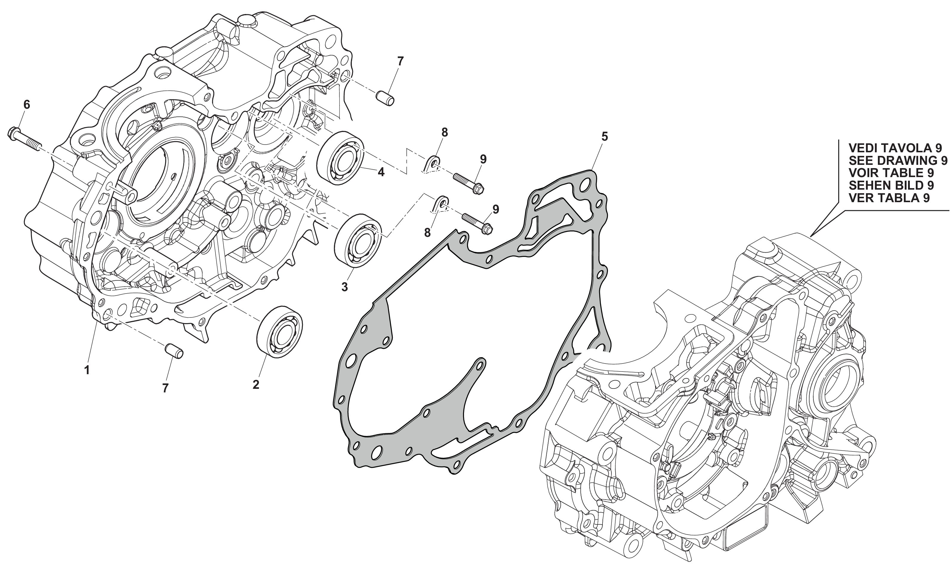 Motorgehäuse rechts Motorgehäuse rechts