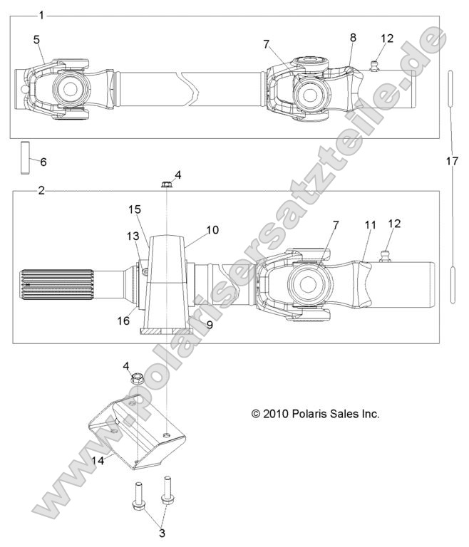 Drive Train, Front Prop Shaft