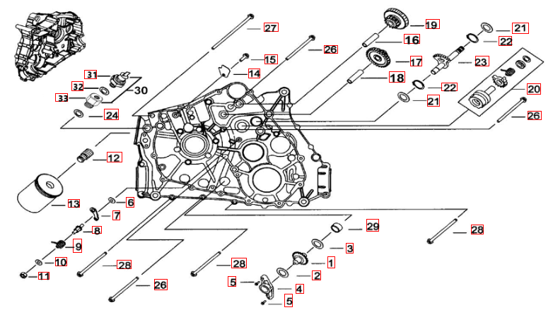 Motorgehäuse links 1
