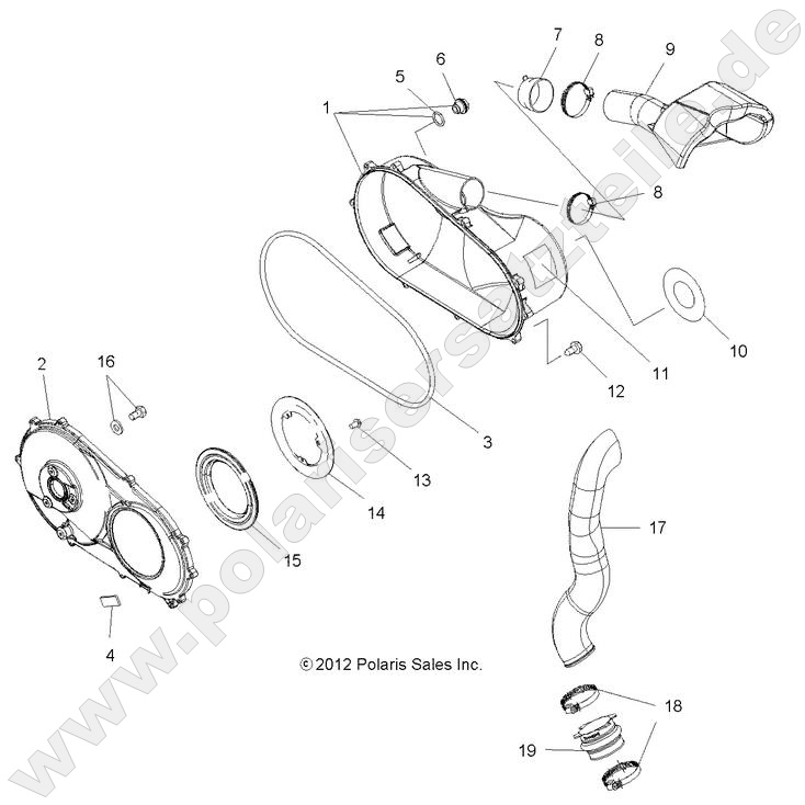 BODY, CLUTCH COVER and DUCTING