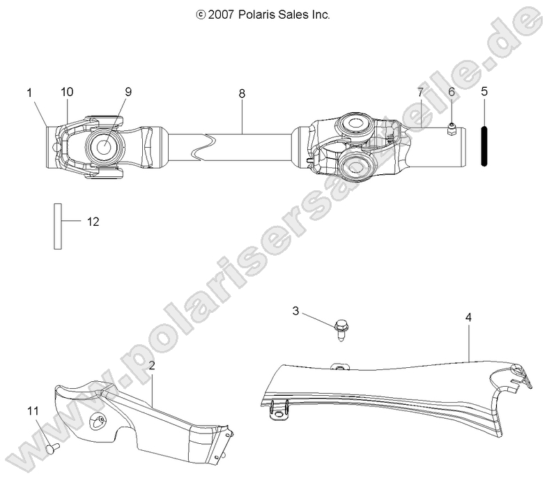 DRIVE TRAIN, FRONT PROP SHAFT DRIVE TRAIN, FRONT PROP SHAFT