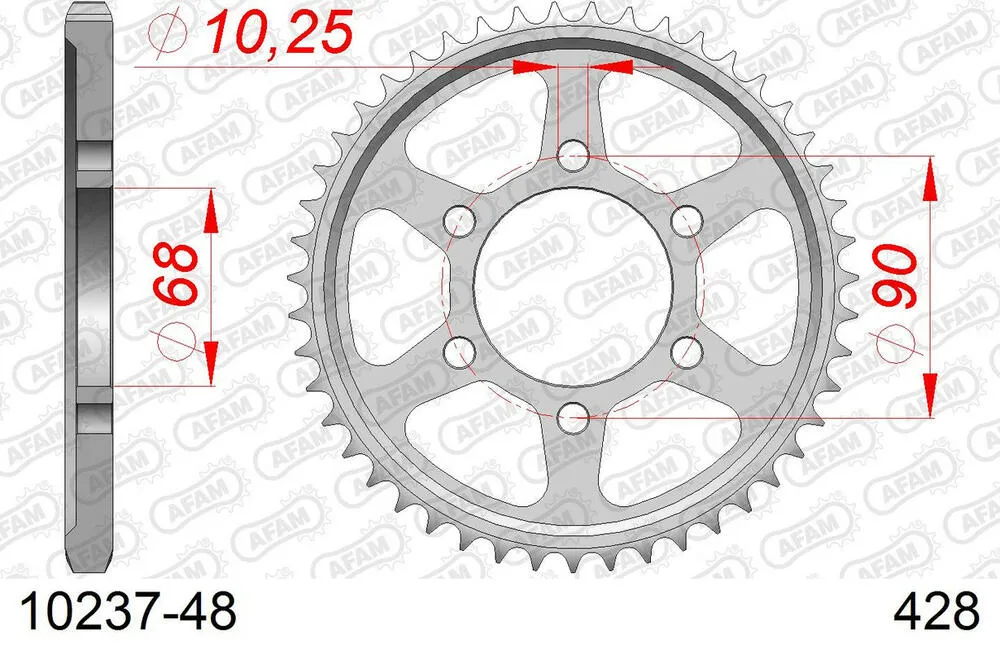 AFAM Kettensatz Stahl 428 XMR2-G 15x48 - Honda CB 125 R 2021-22 - 01013206
